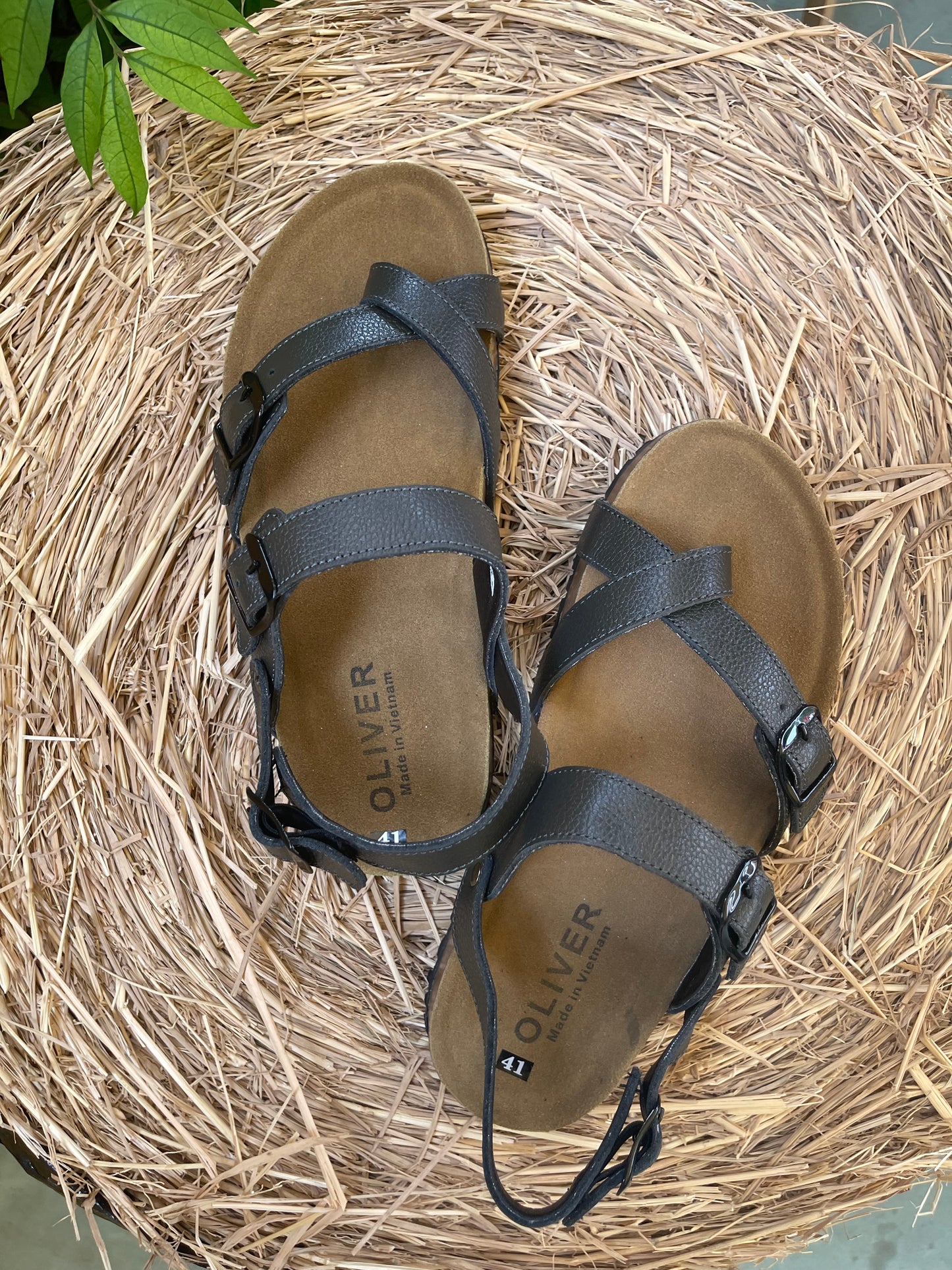 Oliver Cross Strap Black Sandal (PRE-ORDER)